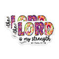 (2 Pack) Christian Scripture Magnets - The Lord is My Strength - Floral Faith Magnets - Bible Verse Decor - 5 Inches On Longest Side - Thick Durable Magnet - Made in USA - MAG25185