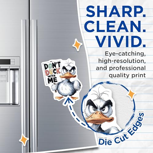 (2 Pack) Don't Duck with Me Magnets Magnets - 5" On Longest Side - Made in USA - Sticks to Refrigerators & Metal Surfaces - MAG8511