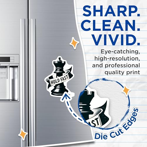 (2 Pack) Chess Piece Magnets - Hold Fast Chess Magnets - Motivational Magnets for Chess Lovers - 5" On Longest Side - for Cars, Refrigerators, Toolboxes, Lockers - Made in USA BMCS3187