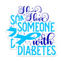 (2 Pack) I Love Someone with Diabetes Magnets - Blue Awareness Ribbon - Support Advocacy Decor - 5 Inches On Longest Side - Thick Durable Magnet - Made in USA - MAG36516