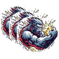 (3 Pack) Angry Gorilla Decals - King Kong Decal - Laptop Decal - 3 Inches On Longest Side - Easy Peel & Apply - Made in USA - 3MCS0978