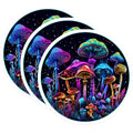 (3 Pack) Mushroom Decals - Neon Glowing Fungi - Laptop Sticker Art- 3 Inches On Longest Side - Easy Peel & Apply - Made in USA - 3MCS5559