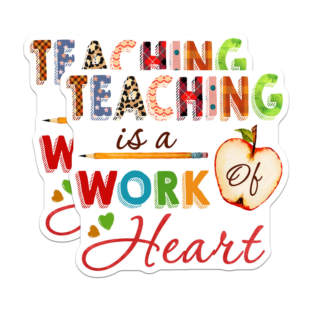 (2 Pack) Teacher Appreciation Magnets - Educator Thank You School Staff - Classroom Decor End of Year - 5 Inches On Longest Side - Thick Durable Magnet - Made in USA - MAG38996