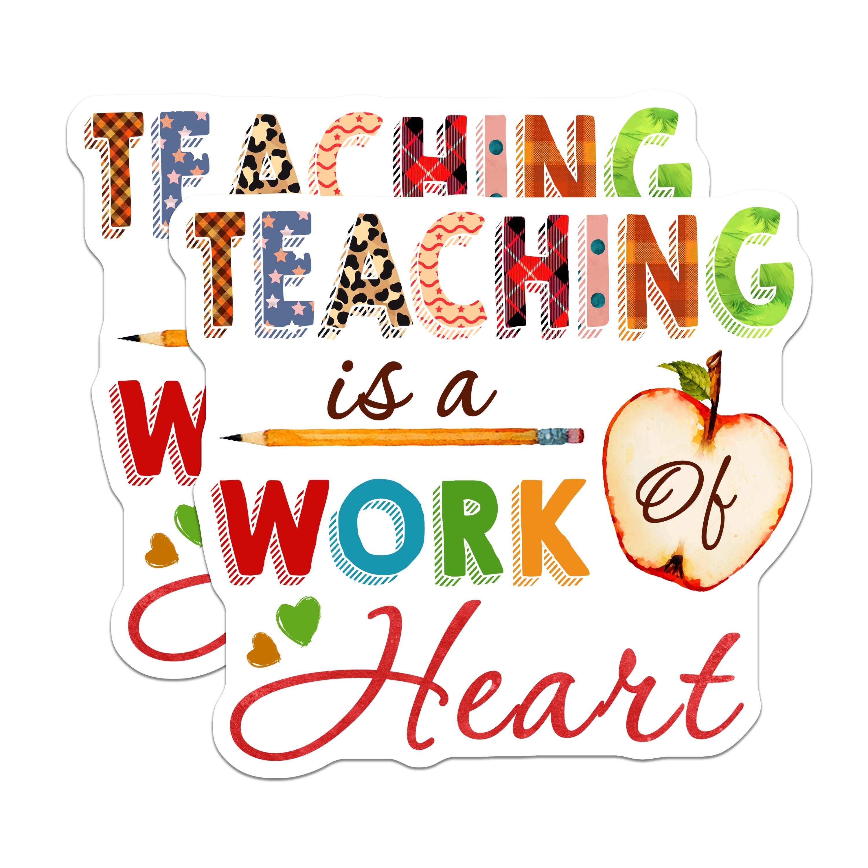 (2 Pack) Teacher Appreciation Magnets - Educator Thank You School Staff - Classroom Decor End of Year - 5 Inches On Longest Side - Thick Durable Magnet - Made in USA - MAG38996