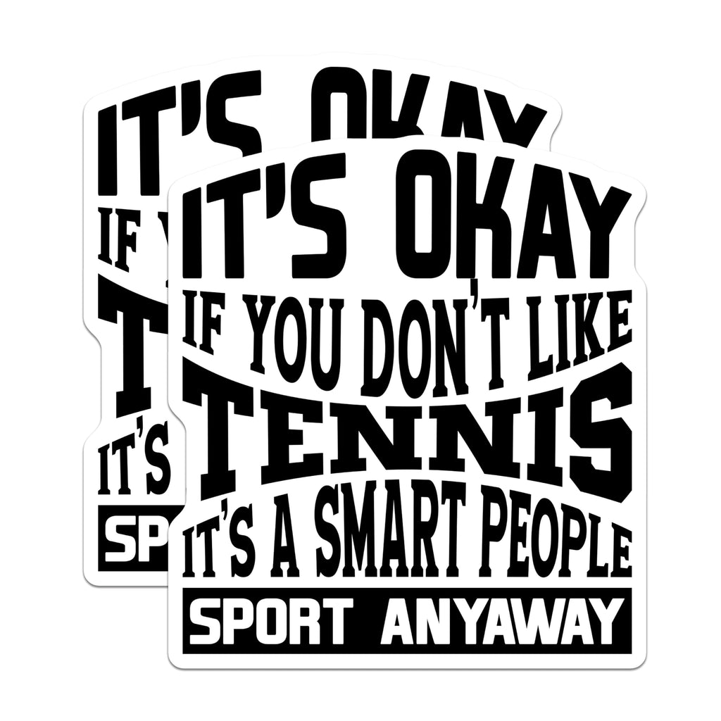 (2 Pack) Tennis Magnets - Funny Smart People Sport Quote - Witty Tennis Lover Saying - Tennis Player Humor Decor - 5 Inches On Longest Side - Thick Durable Magnet - Made in USA - MAG20183