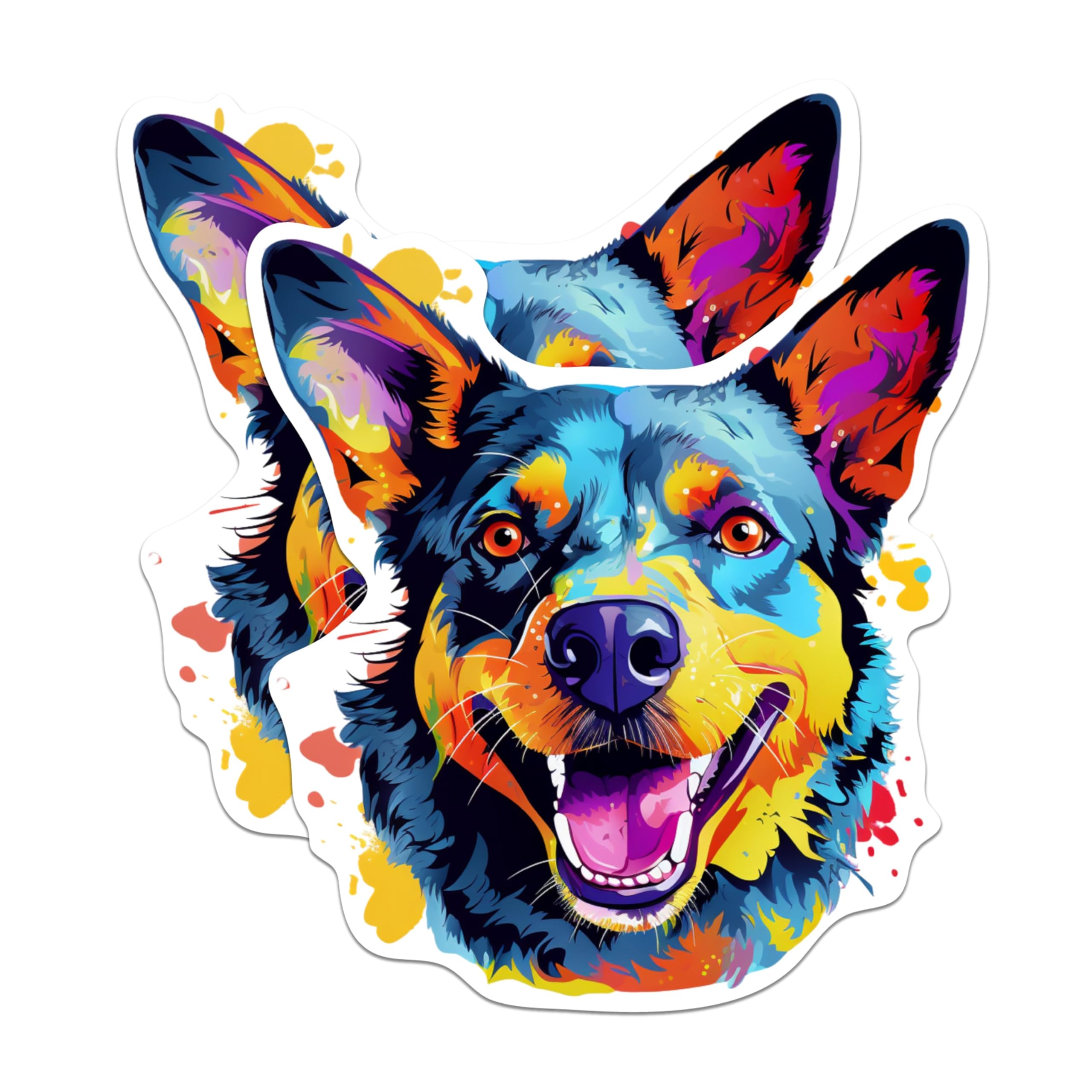(2 Pack) Australian Cattle Dog Breed Magnets - 5 Inches On Longest Side - Choose from Over 100 Dog Breeds - for Cars, Refrigerators, Toolboxes - Made in USA - MAG1758