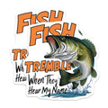 (2 Pack) Fish Tremble Stickers - Funny Fishing Stickers - Angler Humor Stickers - 5" On Longest Side - Sticks to Smooth Flat Surfaces - Made in USA - BMCS4523