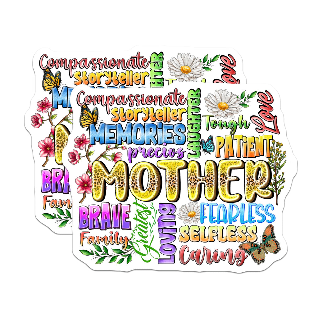 (2 Pack) Mom Appreciation Magnets - Meaningful Motherhood Qualities - Inspirational Mother Decor - 5 Inches On Longest Side - Thick Durable Magnet - Made in USA - MAG29533