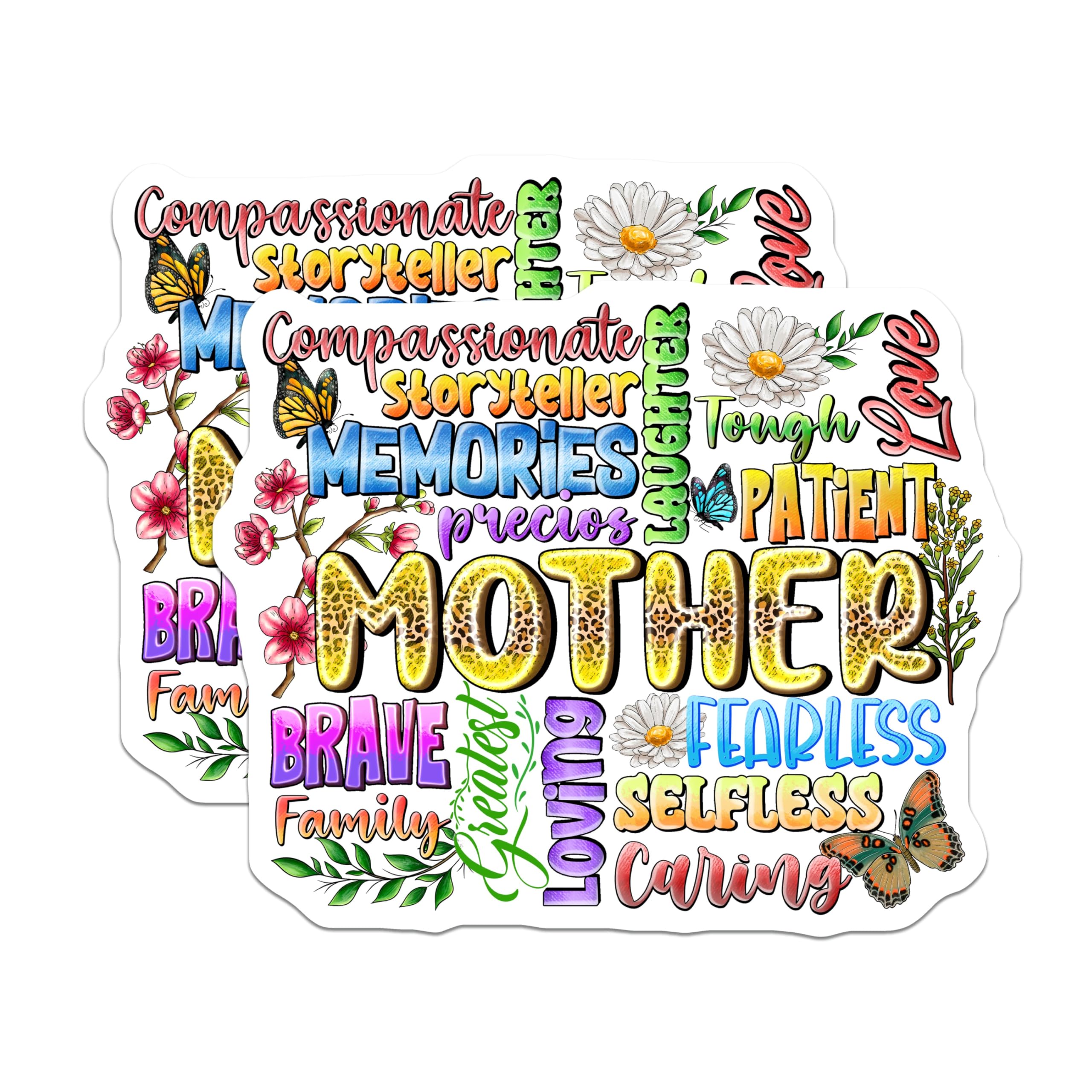 (2 Pack) Mom Appreciation Magnets - Meaningful Motherhood Qualities - Inspirational Mother Decor - 5 Inches On Longest Side - Thick Durable Magnet - Made in USA - MAG29533