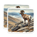 (2 Pack) Bighorn Sheep Magnets - Mountain Ram Decor - Wildlife Fridge Decorations - 5" On Longest Side - Premium Magnet - for Cars, Refrigerators, Toolboxes, Lockers - Made in USA - MAG18233