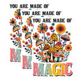 (3 Pack) Mushroom Decals - Floral Magic Decals - Laptop Stickers - 3 Inches On Longest Side - Easy Peel & Apply - Made in USA - 3MCS6824