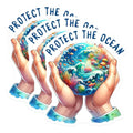 (3 Pack) Protect Ocean Decals - Save Sea Life - Environmental Awareness - 3 Inches On Longest Side - Easy Peel & Apply - Made in USA - 3MCS6711