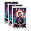 (3 Pack) Spiritual Gangster Decals - Skeleton Art - Laptop Decals - 3 Inches On Longest Side - Easy Peel & Apply - Made in USA - 3MCS4270