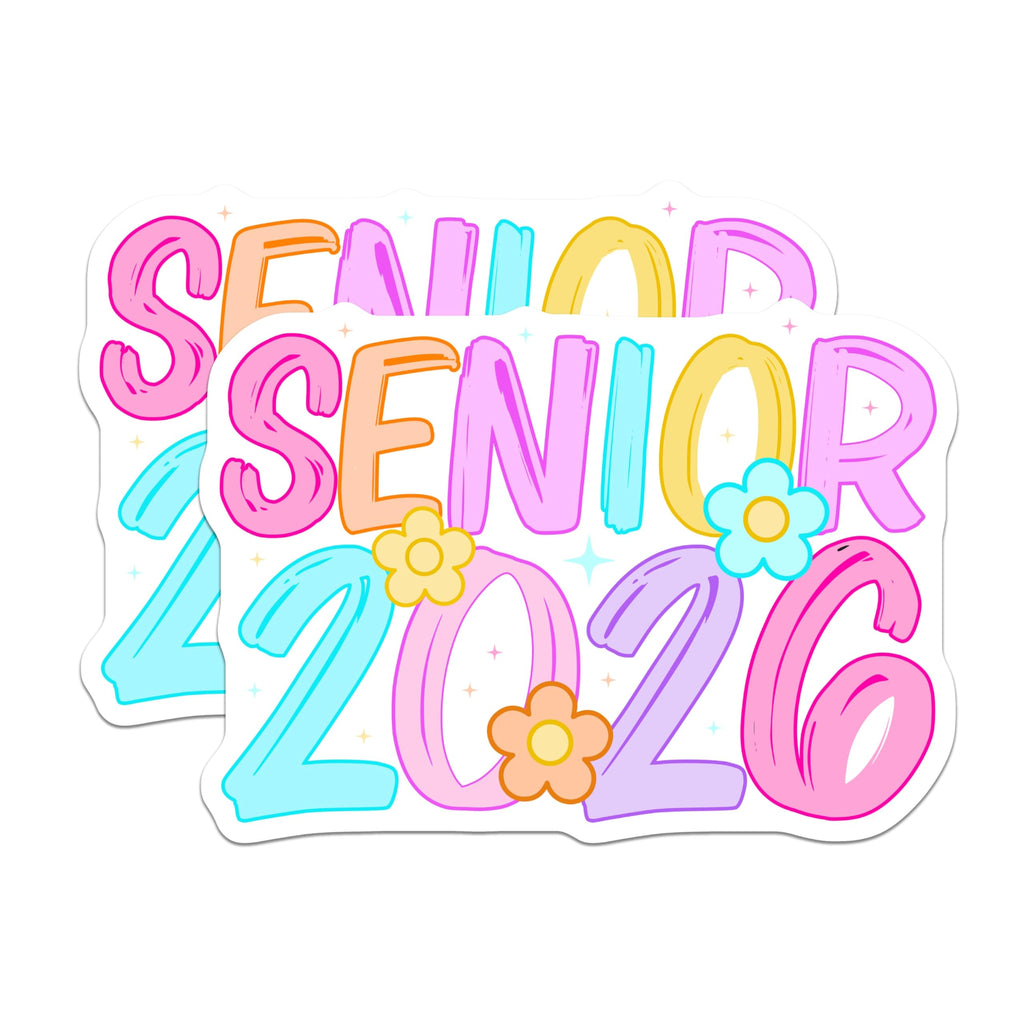 (2 Pack) Senior 2026 Magnets - Graduation Year Decor - Class of 2026 Celebration- 5" On Longest Side - Sticks to Smooth Flat Surfaces - Made in USA - MAG11636