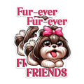 (2 Packs) Fur-Ever Friends Stickers - Cute Mini Dog Breed Decals - 5 Inches On Longest Side - Premium Vinyl Decal - Sticks to Any Smooth Flat Surface - Made in USA - BMCS2413