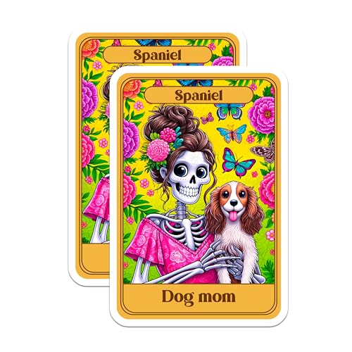 (2 Pack) Skeleton Art Magnet - Dog Lover Gifts - 5" On Longest Side - Sticks to Smooth Flat Surfaces - Made in USA - MAG10295