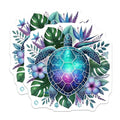 (2 Pack) Sea Turtle Magnets - Galaxy Turtle Magnets - Ocean Animal Magnets - Cosmic Art Fridge Magnets - Tropical - 5" On Longest Side - for Cars, Fridges, Toolboxes - Made in USA - MAG4500