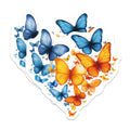 (2 Pack) Butterfly Heart Magnets - Vibrant Nature Art - Romantic Fridge Decor - 5 Inches On Longest Side - Thick Durable Magnet - Made in USA - MAG29368