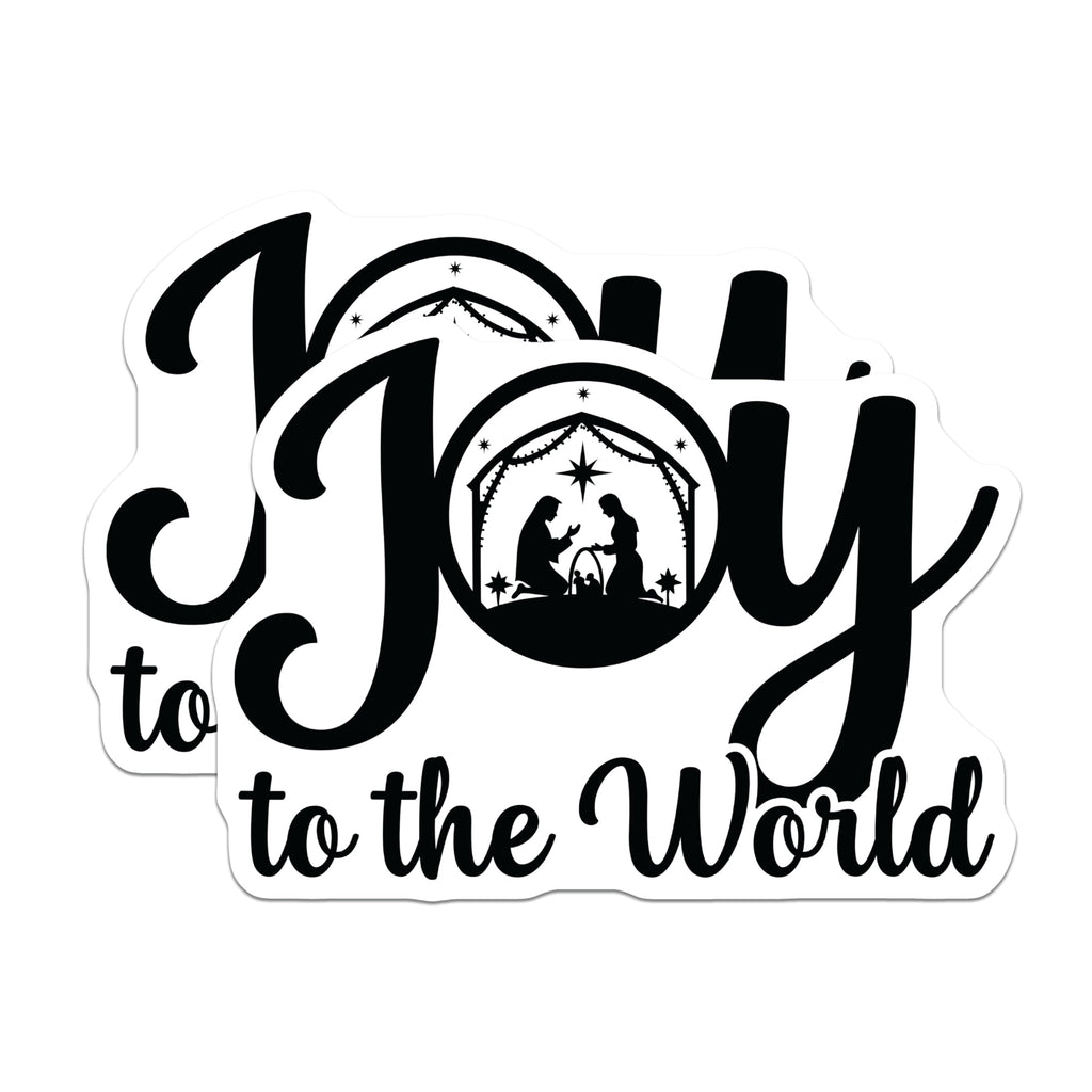 (2 Pack) Christmas Nativity Magnets - Joy to the World Scene - Religious Holiday Decor - 5 Inches On Longest Side - Thick Durable Magnet - Made in USA - MAG24925