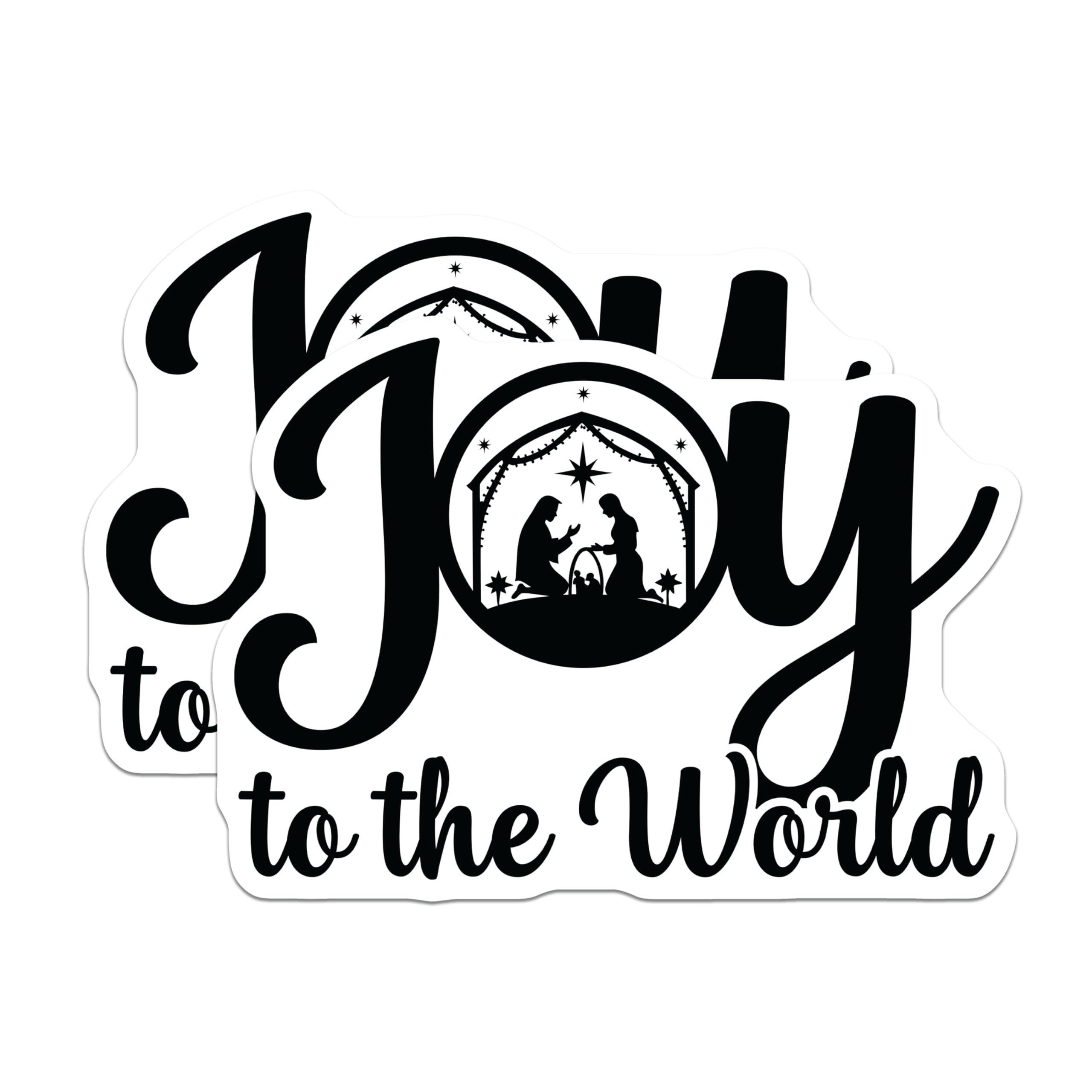 (2 Pack) Christmas Nativity Magnets - Joy to the World Scene - Religious Holiday Decor - 5 Inches On Longest Side - Thick Durable Magnet - Made in USA - MAG24925