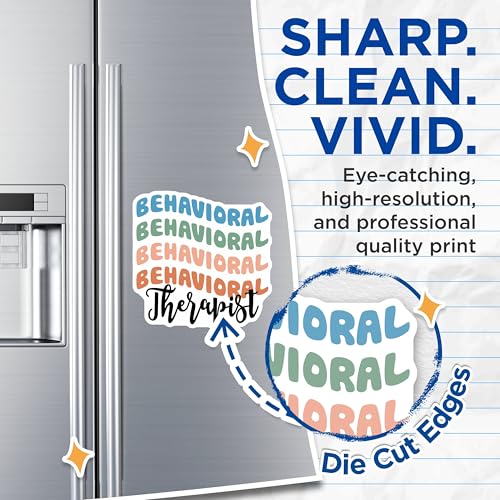 (2 Pack) Behavioral Therapist Magnets - Motivational Therapy Magnets - Behavioral Health Decor Magnets - 5" On Longest Side - for Cars, Refrigerators, Toolboxes, Lockers - Made in USA BMCS3180