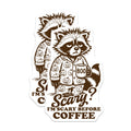 (2 Pack) Raccoon Coffee Magnets - Funny Halloween Decor - Grumpy Animal Fridge Accessory - 5 Inches On Longest Side - Thick Durable Magnet - Made in USA - MAG39631