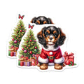 (2 Pack) Cavalier King Charles Spaniel Magnets - Santa Puppy Christmas Decor - Festive Dog Holiday Animal Collectible - 5 Inches On Longest Side - Thick Durable Magnet - Made in USA - MAG24333