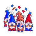 (2 Pack) Patriotic Gnomes Magnets - American Flag Decor - 4th of July Refrigerator Magnets - 5 Inches On Longest Side - Thick Durable Magnet - Made in USA - MAG29486