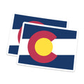 (2 Pack) Colorado Flag Magnets - Colorado State Emblem - Rocky Mountain Souvenir - 5 Inches On Longest Side - Thick Durable Magnet - Made in USA - MAG22915