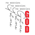 (3 Pack) No Worries God Decals - Inspirational Sticker - Christian Laptop Decal- 3 Inches On Longest Side - Easy Peel & Apply - Made in USA - 3MCS5230
