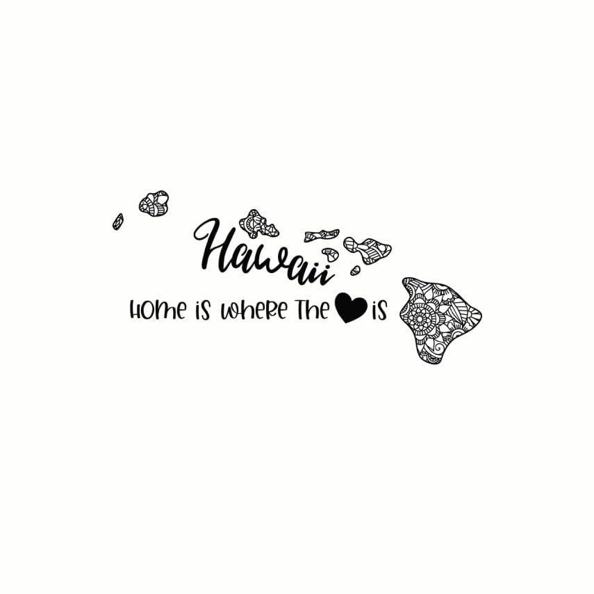 (3 Pack) Hawaii Home Decals - Island State Pride - Laptop Bumper Stickers - 3 Inches On Longest Side - Easy Peel & Apply - Made in USA - 3MCS7820