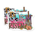 (2 Pack) He is Risen Magnets - Christian Easter Bunny Decor - Cross Sunflower Rustic Farmhouse Faith Spring - 5 Inches On Longest Side - Thick Durable Magnet - Made in USA - MAG24386