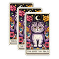 (3 Pack) Scottish Fold Decals - Cat Decals - Laptop Decal - 3 Inches On Longest Side - Easy Peel & Apply - Made in USA - 3MCS0119