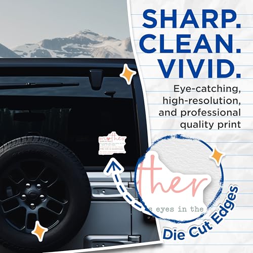 (2 Pack) Mother Definition Stickers - Inspirational Quote - Home Decal - Motivational Phrase - 5" On Longest Side - Sticks to Smooth Flat Surfaces - Made in USA - BMCS7056