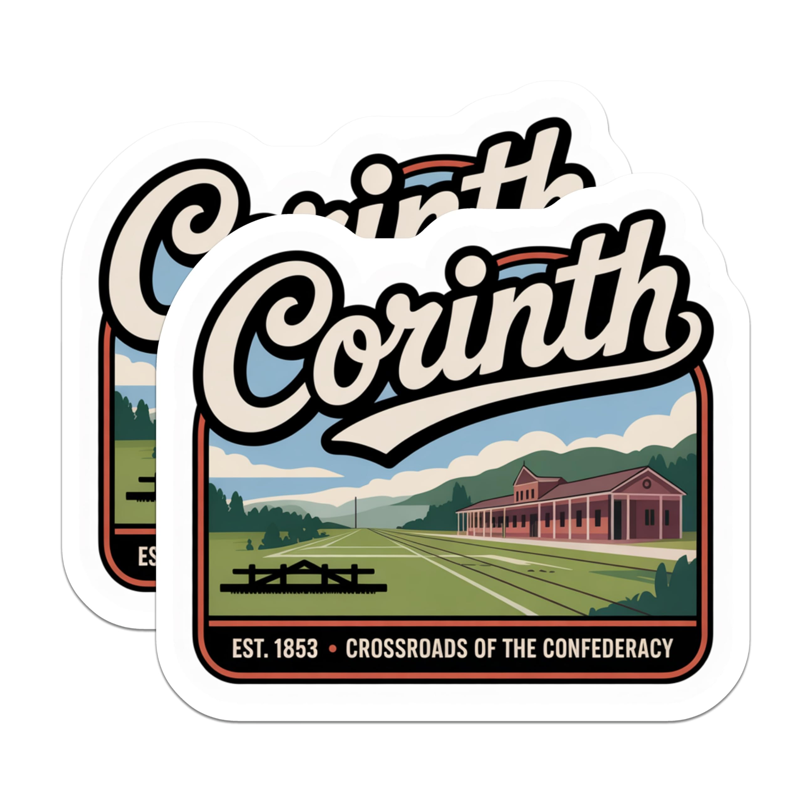 (2 Pack) Corinth Mississippi Magnets - Travel Souvenir - USA City Refrigerator Magnet - 5" On Longest Side - Premium Magnet - for Cars, Refrigerators, Toolboxes, Lockers - Made in USA - MAG17316