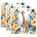 (3 Pack) Giraffe Laptop Decals - Floral Design - Animal Decals - 3 Inches On Longest Side - Easy Peel & Apply - Made in USA - 3MCS7449