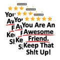 (3 Pack) Awesome Friend Decals - Keep It Up - Encouragement Decals - 3 Inches On Longest Side - Easy Peel & Apply - Made in USA - 3MCS8110