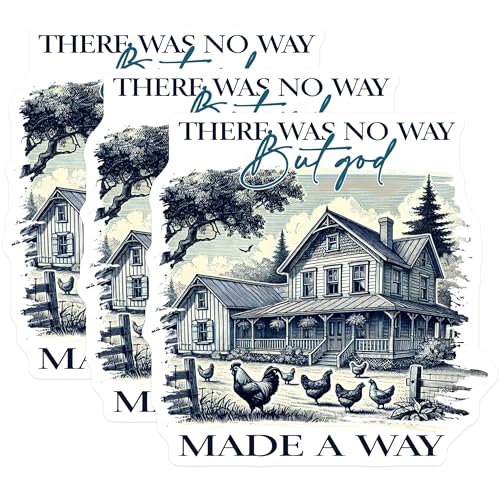 (3 Pack) God Made A Way Decals - Religious Laptop Decals - Inspirational Faith Stickers- 3 Inches On Longest Side - Easy Peel & Apply - Made in USA - 3MCS5342