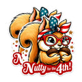 (2 Pack) Nutty for The 4th Magnets - Squirrel with Acorns Magnets - 4th of July Decor Magnets- 5" On Longest Side - for Fridges, Toolboxes, Cars - Made in USA - MAG2708