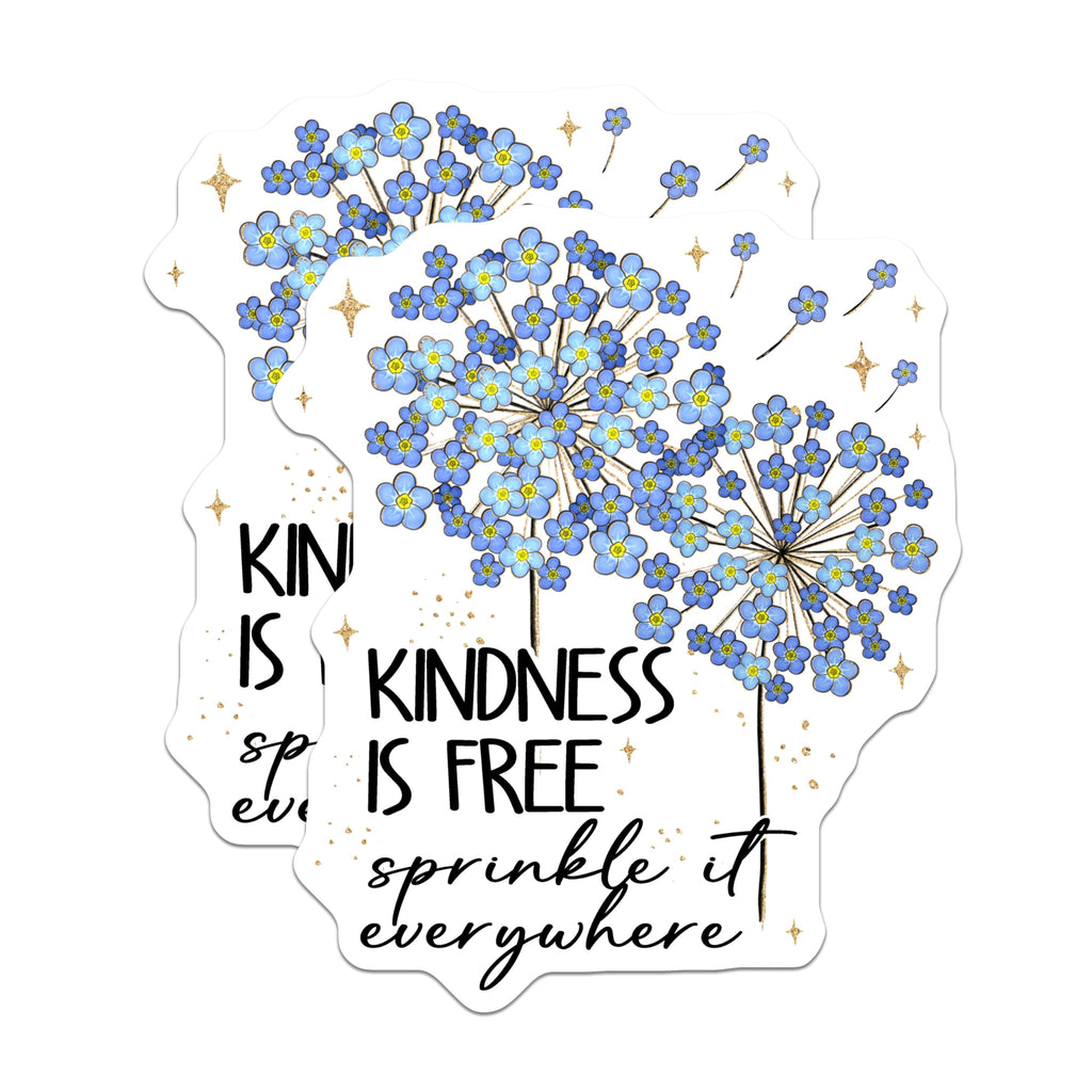 (2 Pack) Kindness is Free Magnets - Inspirational Quote - Positive Message - 5" On Longest Side - for Cars, Fridges, Toolboxes - Made in USA - MAG4162