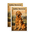 (2 Pack) Golden Retriever Magnets - Dog Breed Art - Pet Lover Home Decor - 5 Inches On Longest Side - Thick Durable Magnet - Made in USA - MAG21673