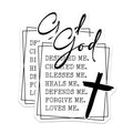 (2 Pack) Christian Faith Magnets - God Designed Me Quote - Inspirational Religious Decor - 5 Inches On Longest Side - Thick Durable Magnet - Made in USA - MAG24360