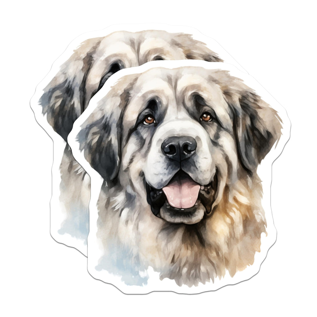 (2 Pack) Great Pyrenees Magnets - Watercolor Dog Art - Dog Mom Decor - Large Breed Pet Owner Magnets - 5 Inches On Longest Side - Thick Durable Magnet - Made in USA - MAG29584