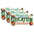 (3 Pack) Physical Education Teacher Decals - Sports Decal - Laptop Decals - 3 Inches On Longest Side - Easy Peel & Apply - Made in USA - 3MCS6802