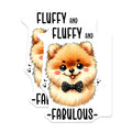 (2 Pack) Fluffy and Fabulous Pomeranian Stickers - Cute Dog Stickers - Adorable Pomeranian Art - 5" On Longest Side - Sticks to Smooth Flat Surfaces - Made in USA - BMCS3621