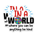 (2 Pack) Be Kind Magnets - Autism Awareness Puzzle Piece - Neurodiversity Fridge Locker Accent - 5 Inches On Longest Side - Thick Durable Magnet - Made in USA - MAG38222