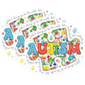 (3 Pack) Autism Awareness Decals - Puzzle Piece - Laptop Decal - 3 Inches On Longest Side - Easy Peel & Apply - Made in USA - 3MCS8606
