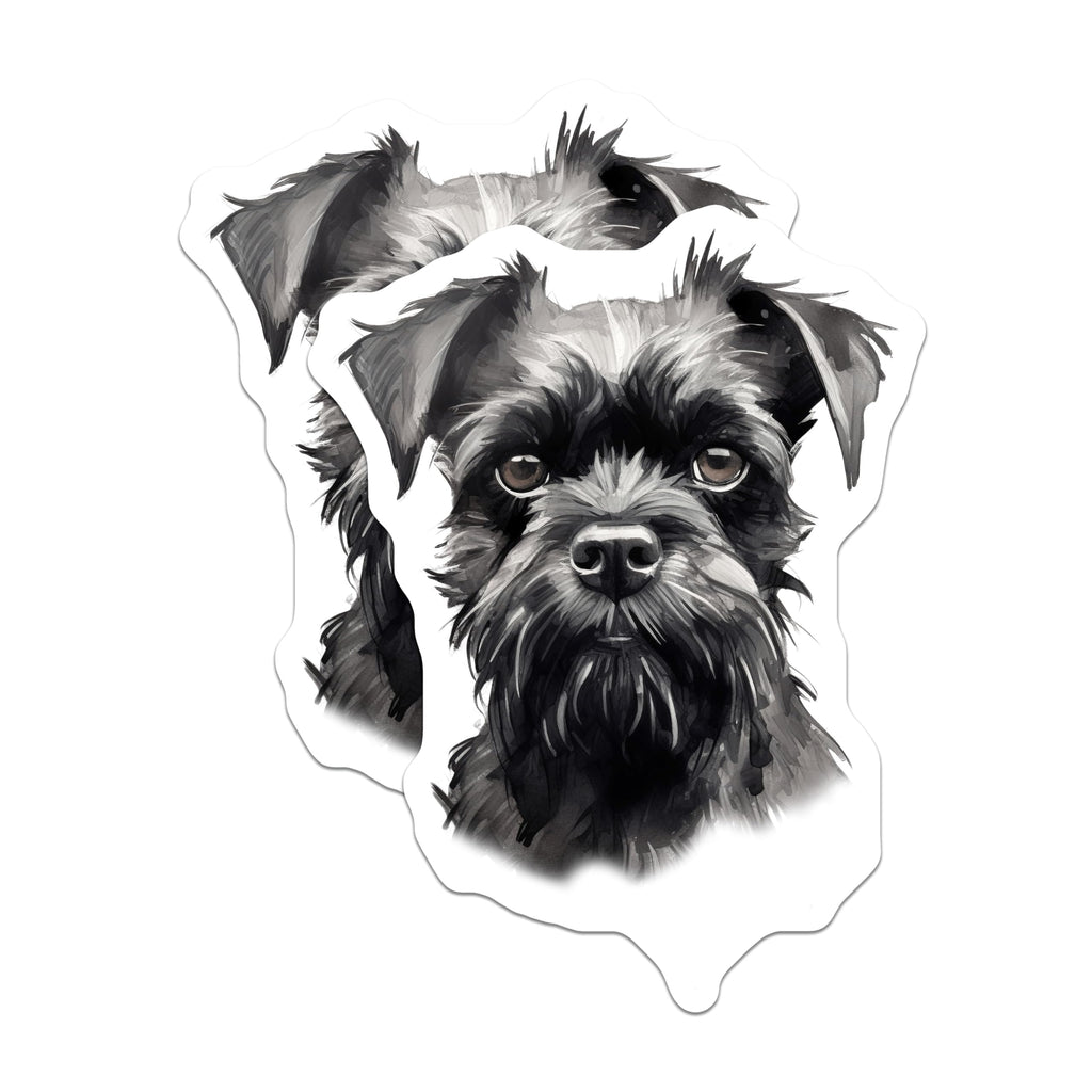 (2 Pack) Black Schnauzer Magnets - Dog Lover Fridge Decor - Pet Owner Kitchen Art - Schnauzer Mom Dad Decor - 5 Inches On Longest Side - Thick Durable Magnet - Made in USA - MAG29244