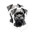 (2 Pack) Black Schnauzer Magnets - Dog Lover Fridge Decor - Pet Owner Kitchen Art - Schnauzer Mom Dad Decor - 5 Inches On Longest Side - Thick Durable Magnet - Made in USA - MAG29244