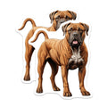 (2 Pack) Bullmastiff Magnets - Large Dog Art Decor - Pet Lover Refrigerator Accessory - Dog Mom Dad Canine Souvenir - 5 Inches On Longest Side - Thick Durable Magnet - Made in USA - MAG25609